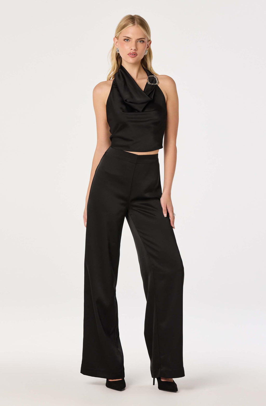 Ivana Satin Wide Leg Pants
