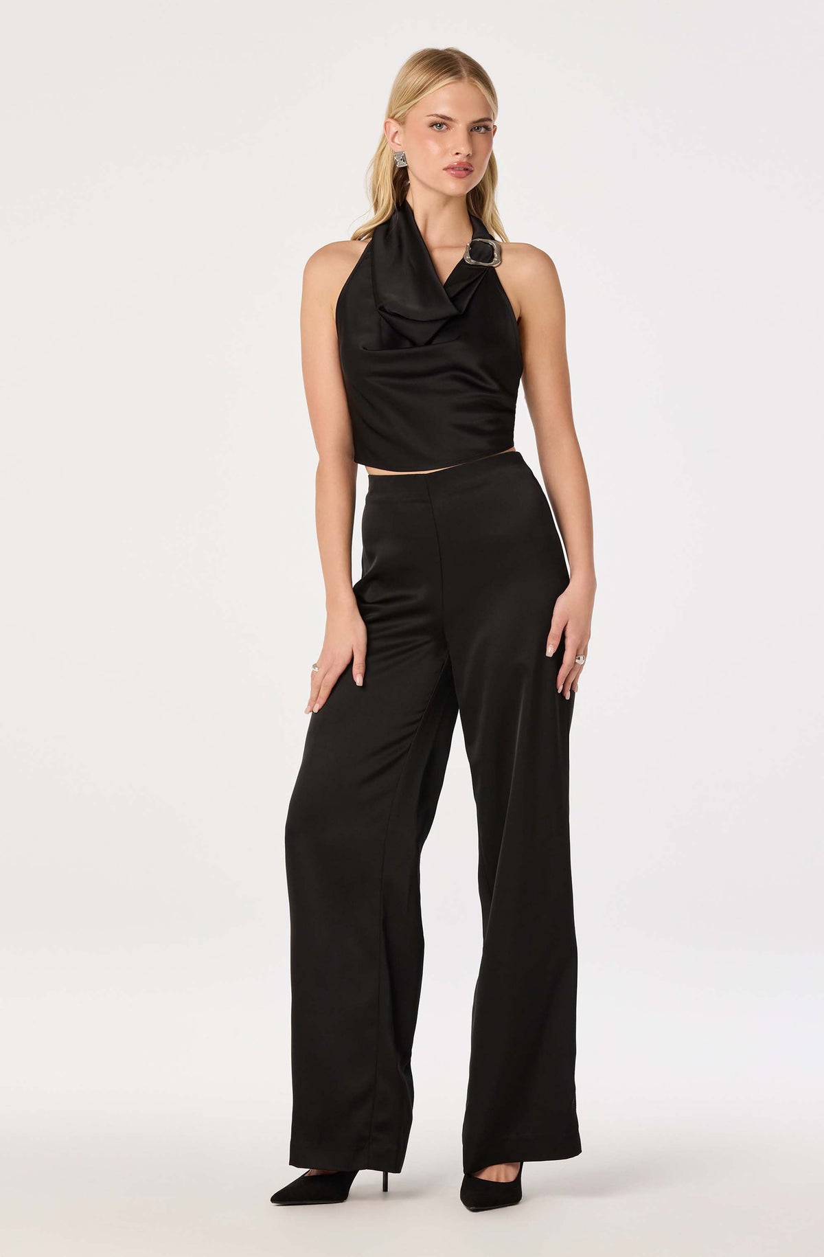 Ivana Satin Wide Leg Pants