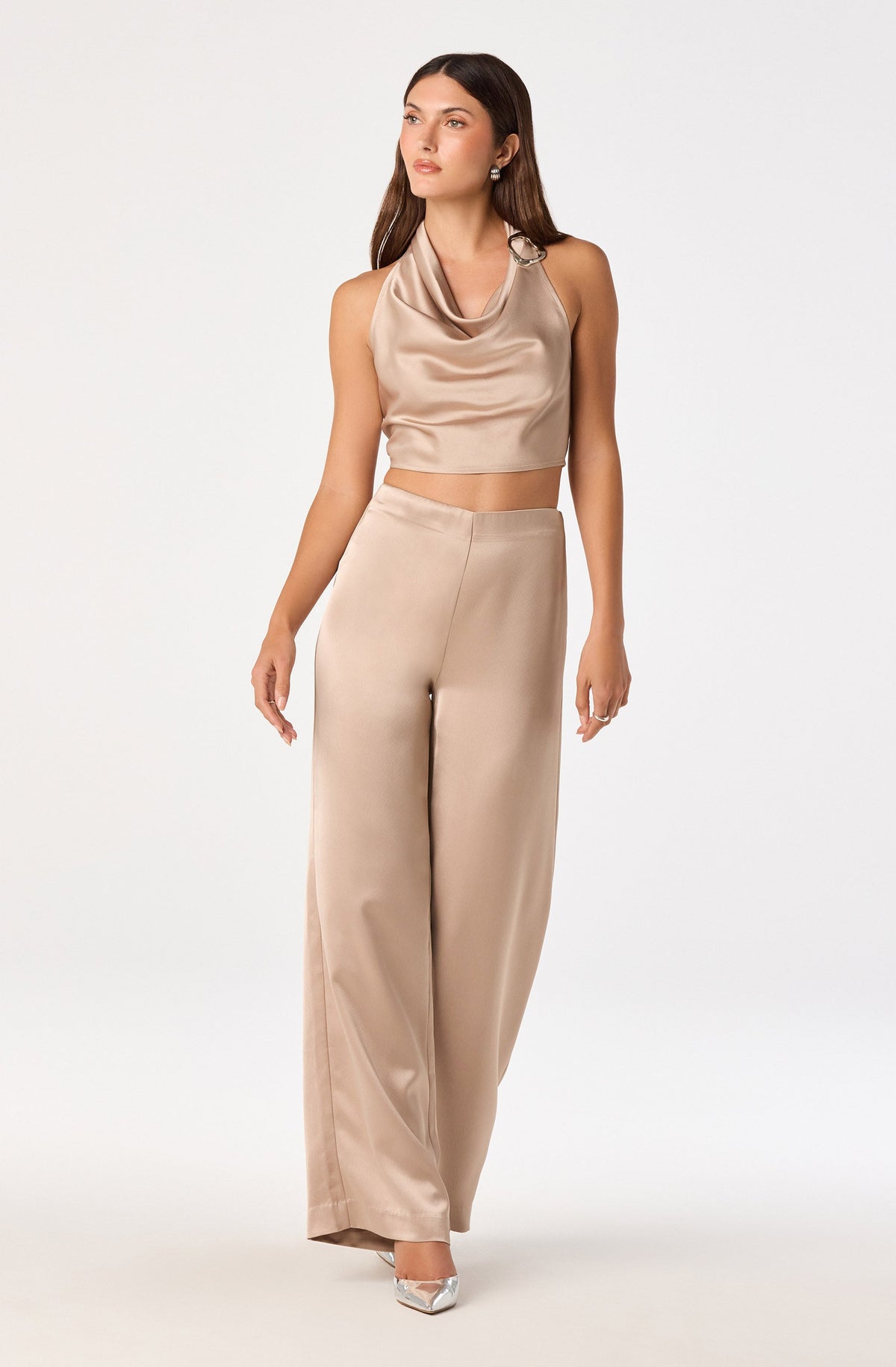 Ivana Satin Wide Leg Pants