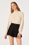 Paola Pleated Mini Shorts