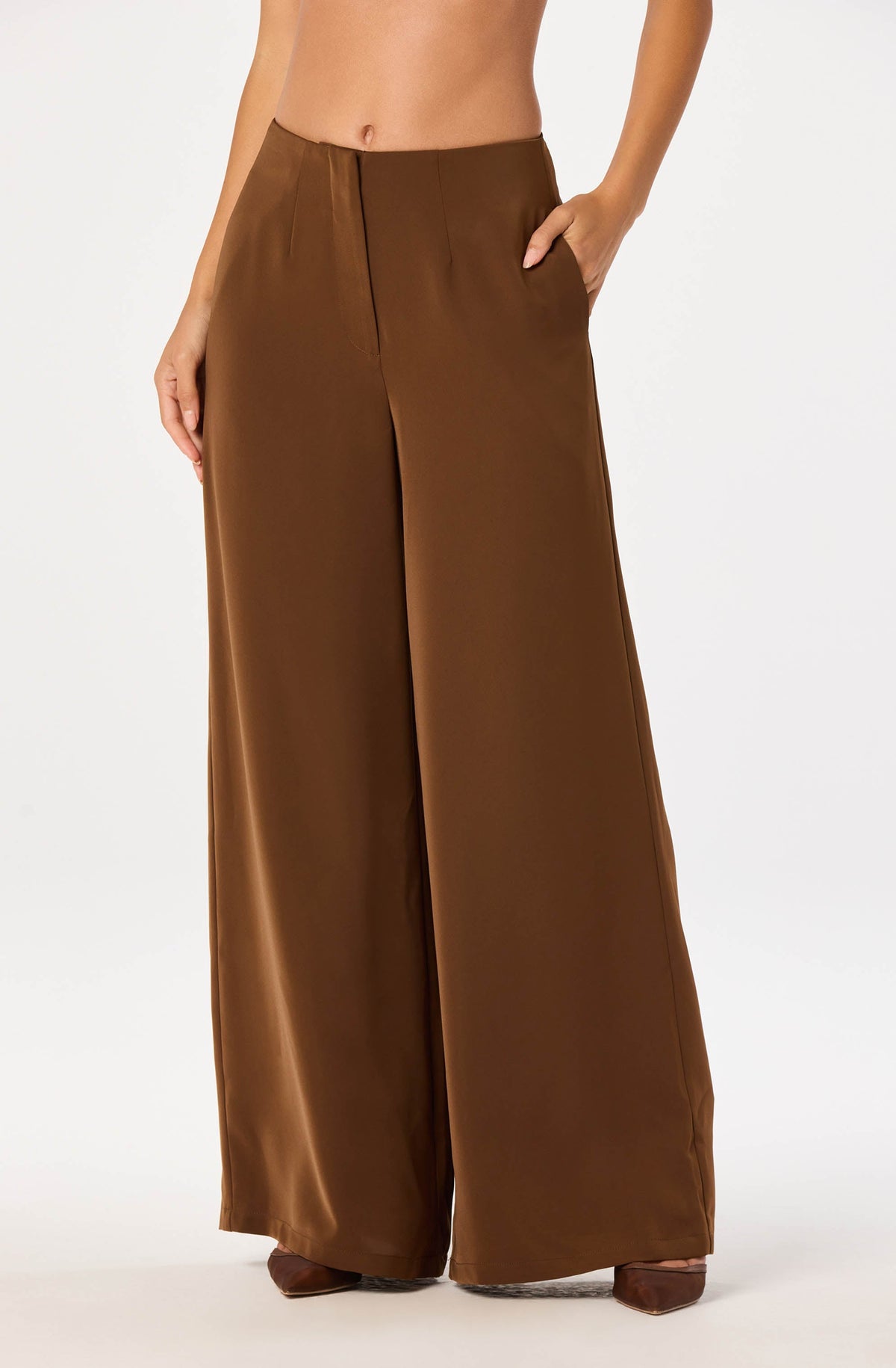 Ginger Satin Wide Leg Pants