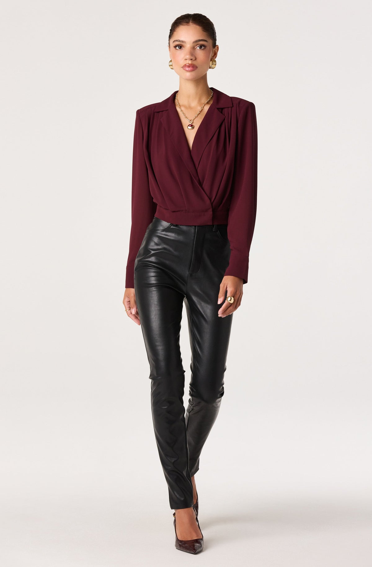 Mal High-Rise Faux Leather Pants