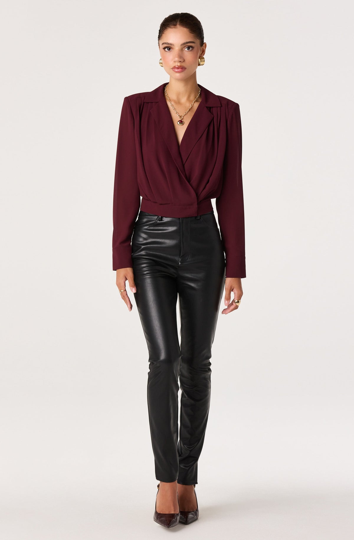 Mal High-Rise Faux Leather Pants