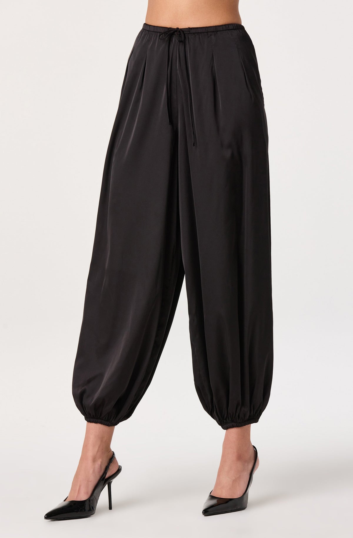 Airen Satin Drawstring Balloon Pants