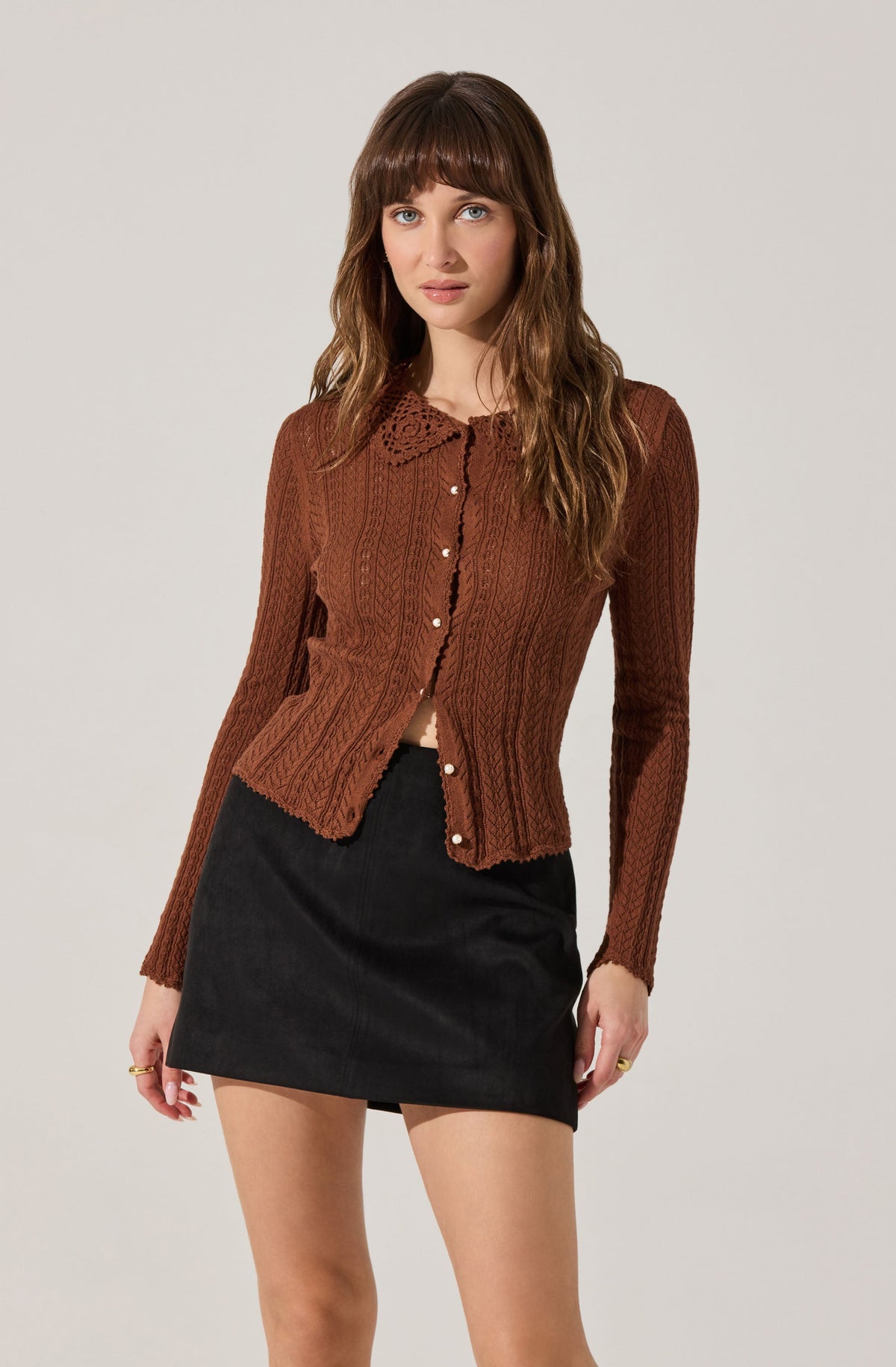 Laudine Faux Suede Mini Skirt