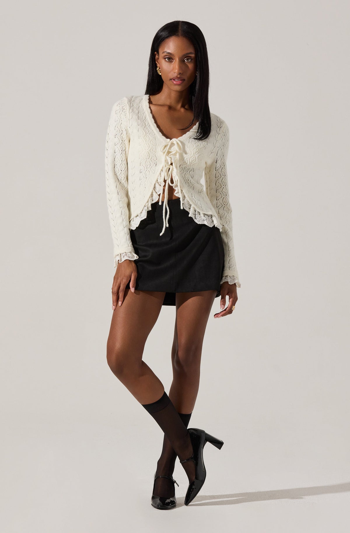 Laudine Faux Suede Mini Skirt