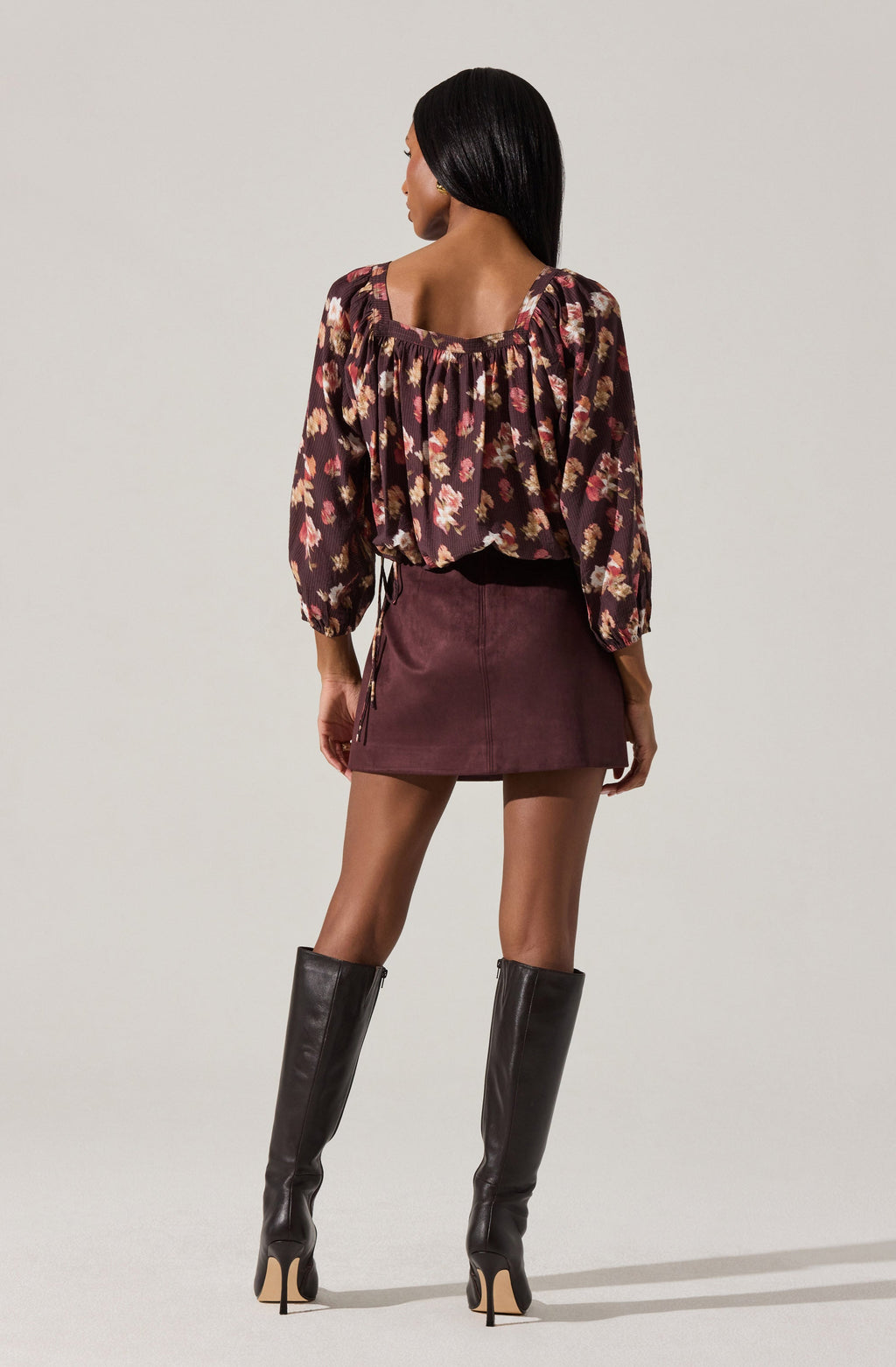 Laudine Faux Suede Mini Skirt