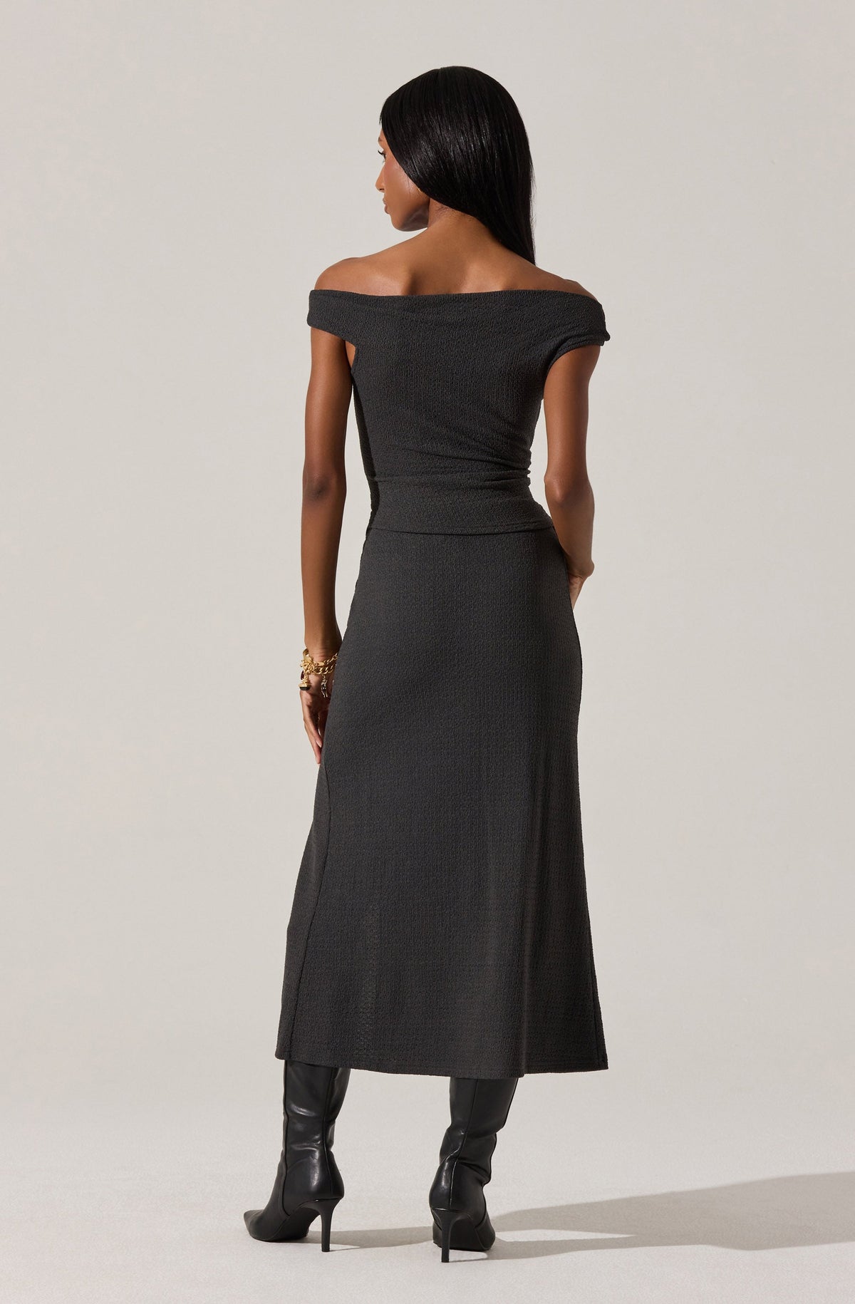 Lindy Twist Detail Midi Skirt