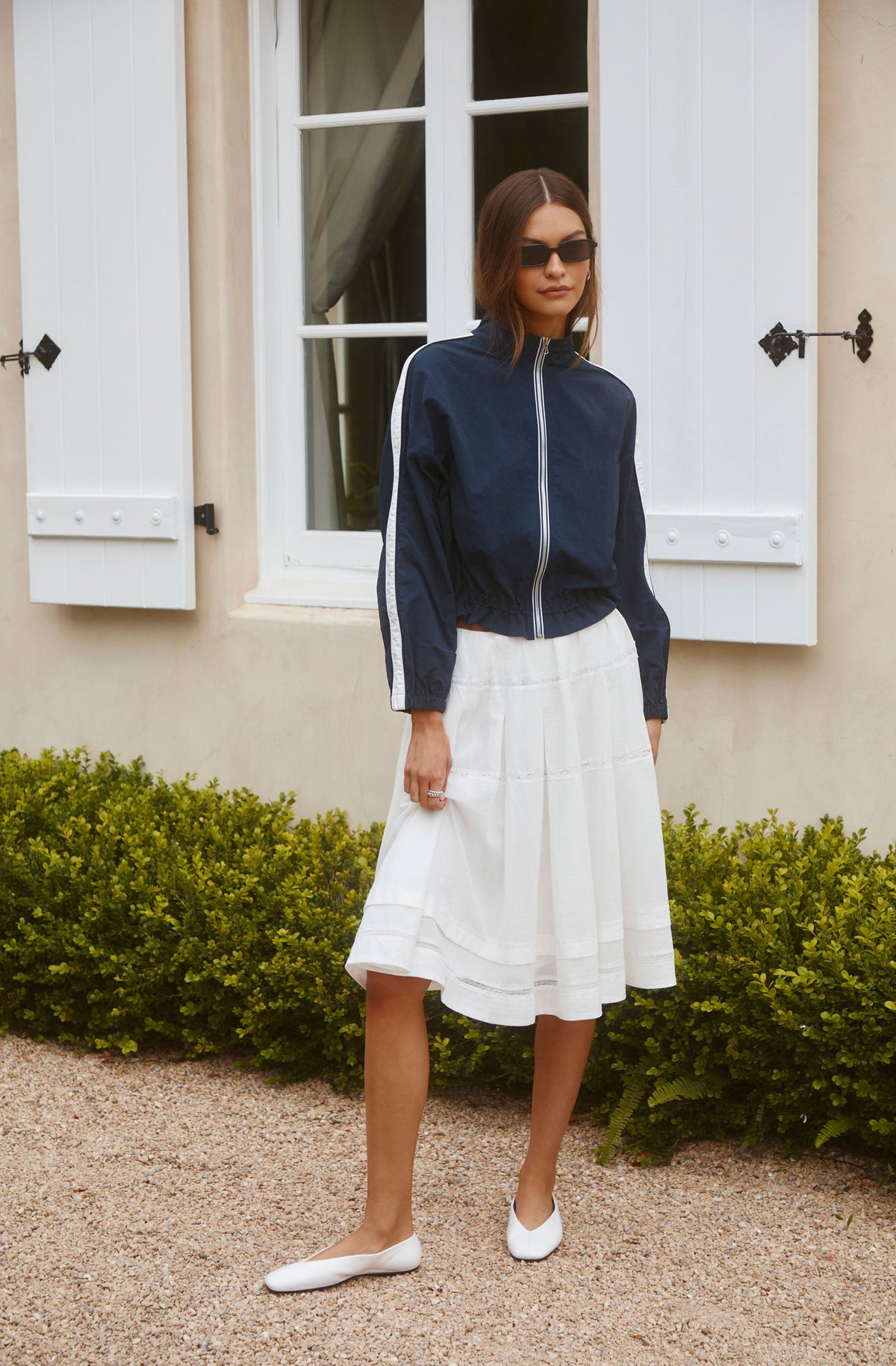 Wrenlee Embroidered Midi Skirt