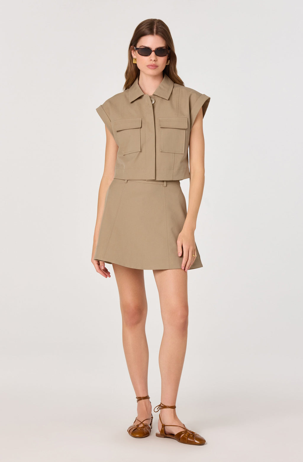 Cairn Woven A-Line Mini Skirt