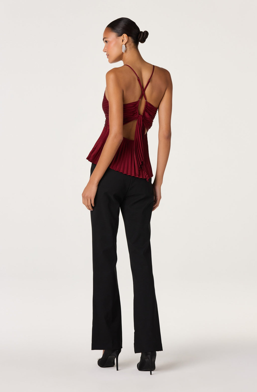 Blythe Pleated Peplum Tank Top
