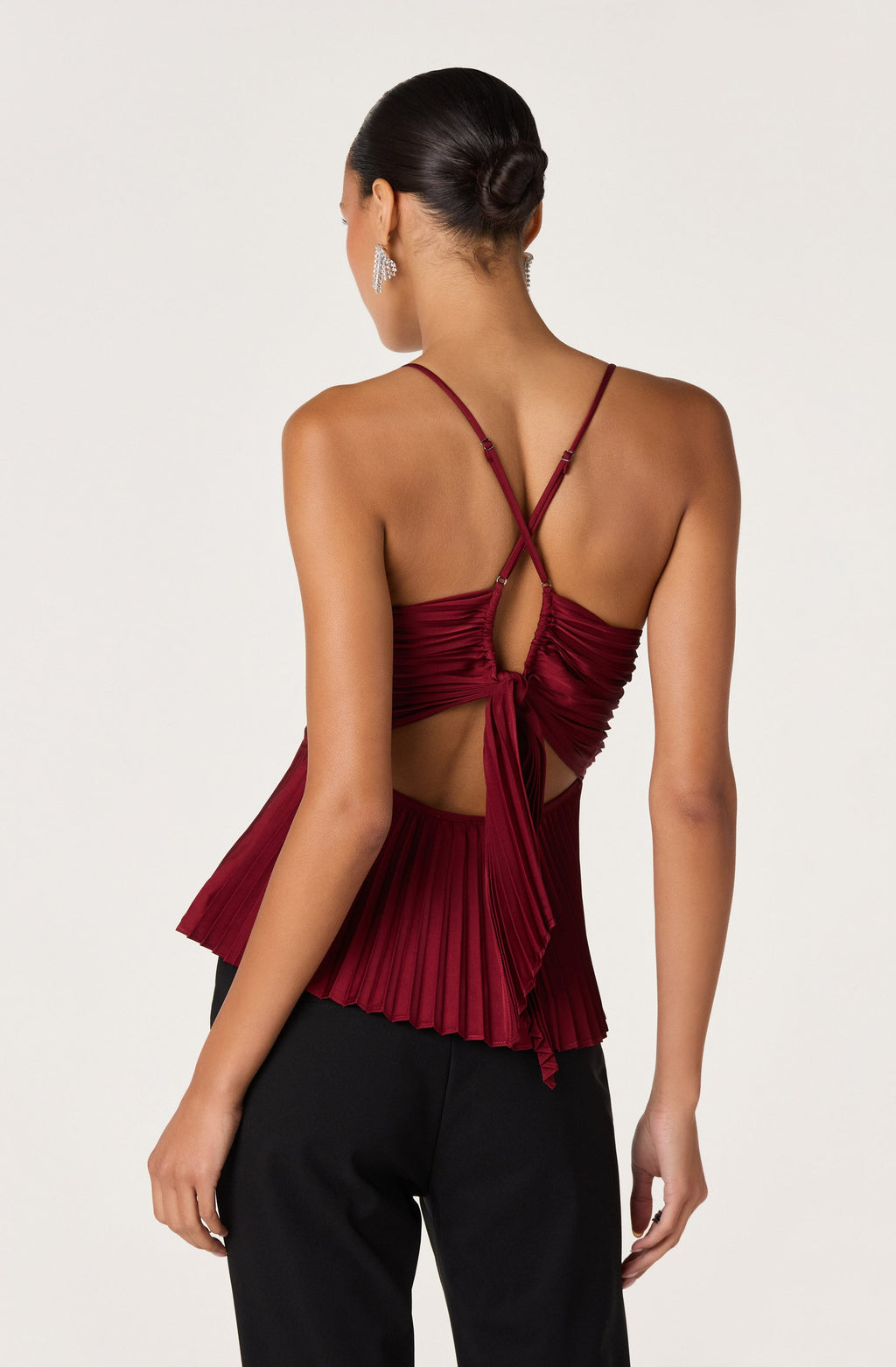 Blythe Pleated Peplum Tank Top