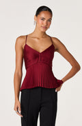 Blythe Pleated Peplum Tank Top