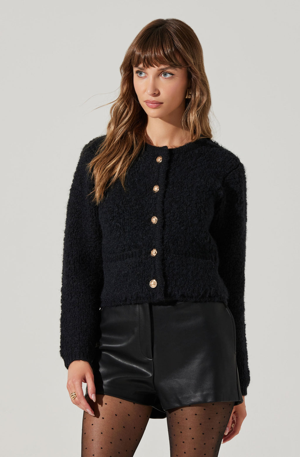 Myrtle Wool Blend Cardigan - Black