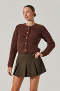 Myrtle Wool Blend Cardigan - Brown