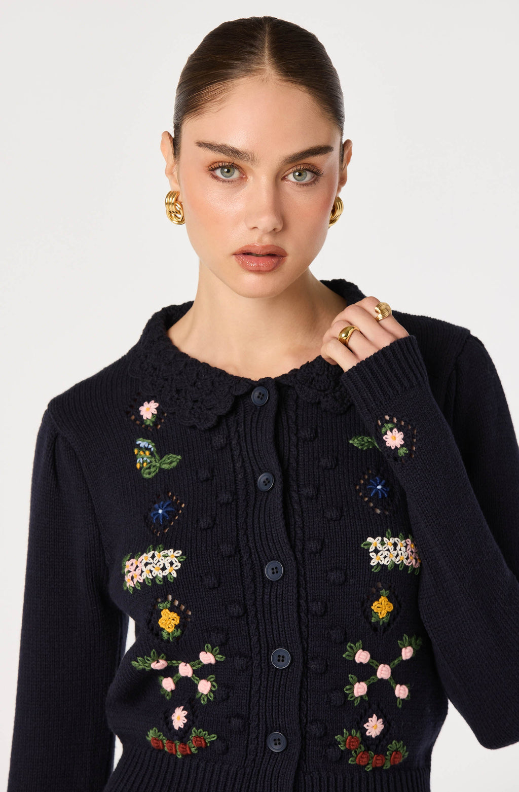 Dallyn Floral Embroidered Cardigan