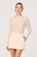 Eska Plissé Long Sleeve Top