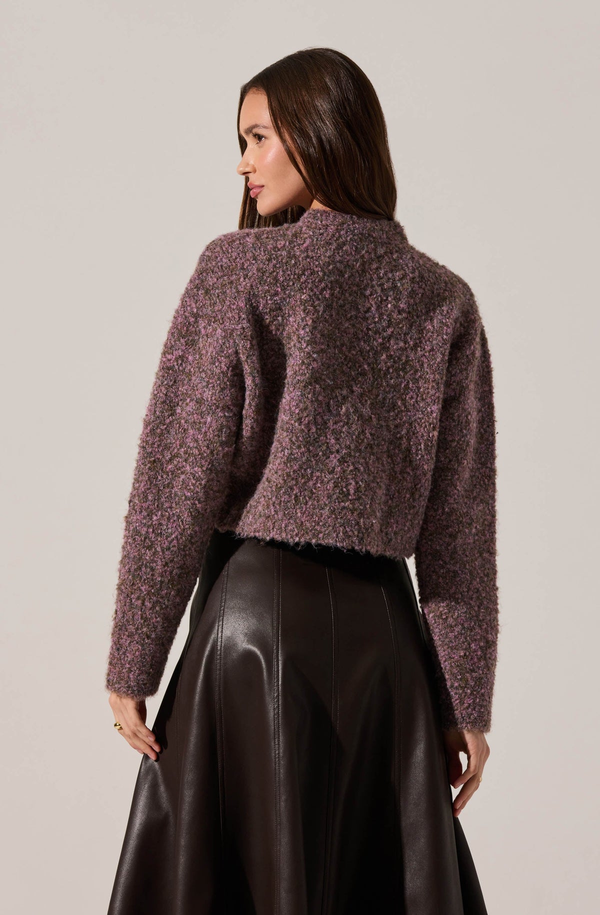 Sebille Textured Fuzzy Knit Cardigan