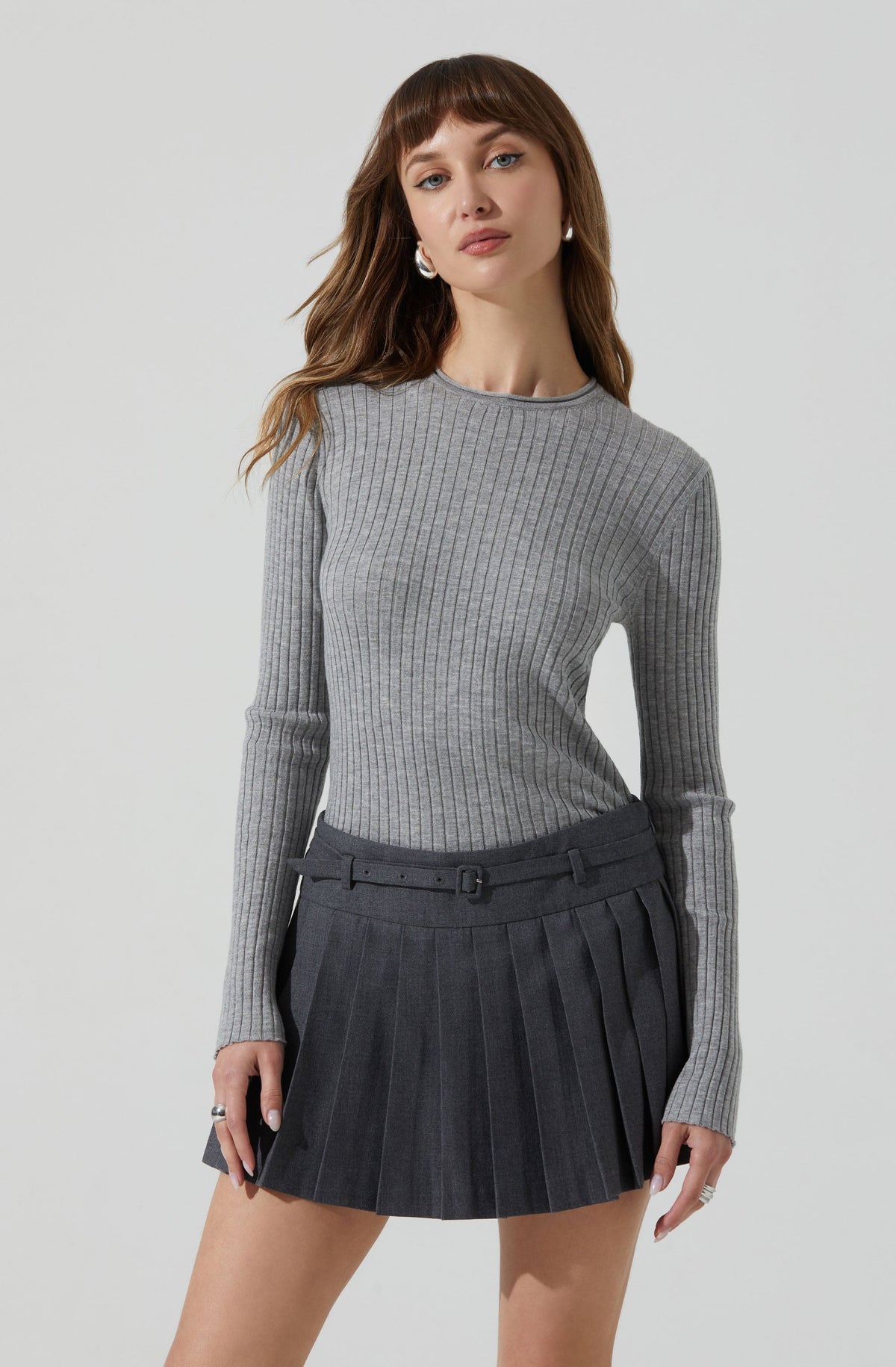 Reece Ribbed Long Sleeve Sweater