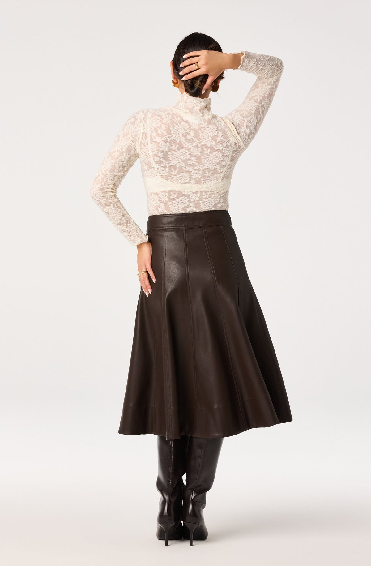 Kyra Sheer Mesh Mock Neck Top