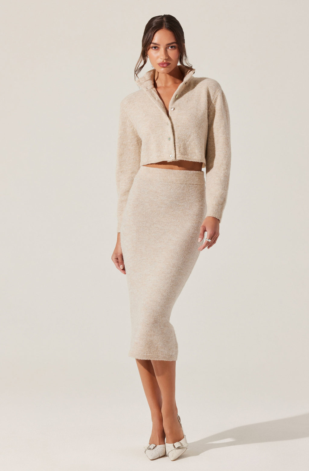 Karsyn Cropped Turtleneck Cardigan