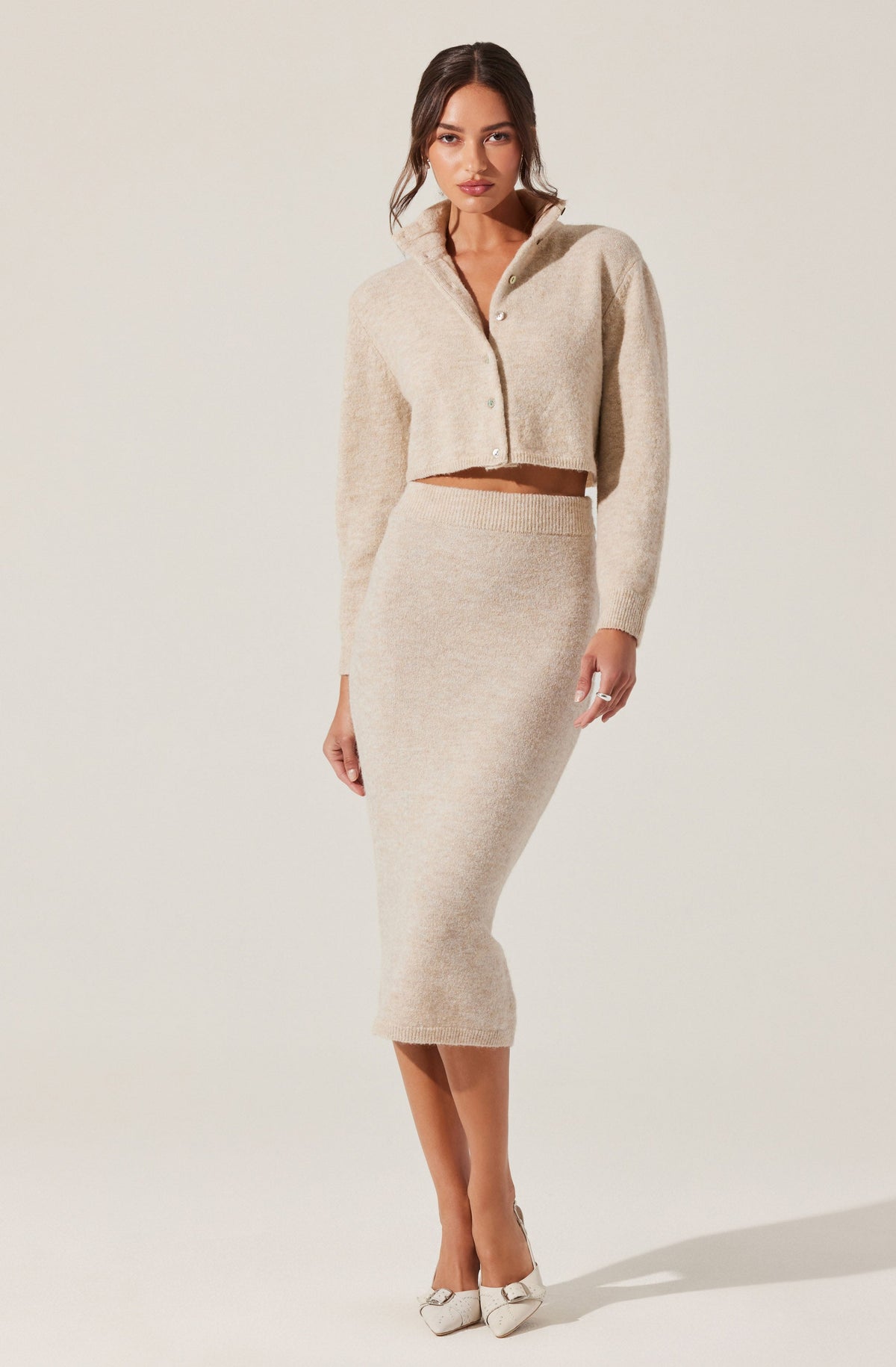 Karsyn Cropped Turtleneck Cardigan