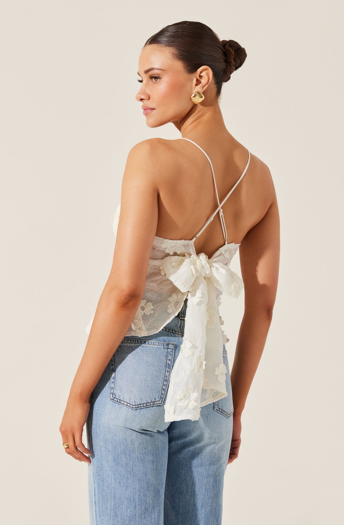Everli Floral Appliqué Camisole Top