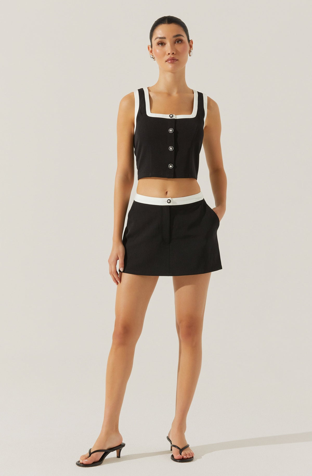 Rory Contrast Trim Top