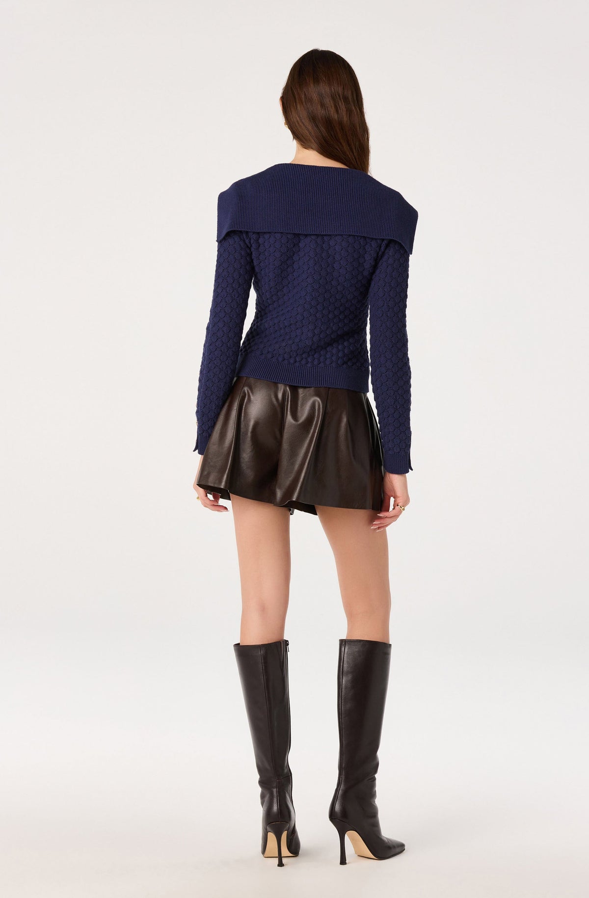 Analissa Sailor Collar Floral Cardigan