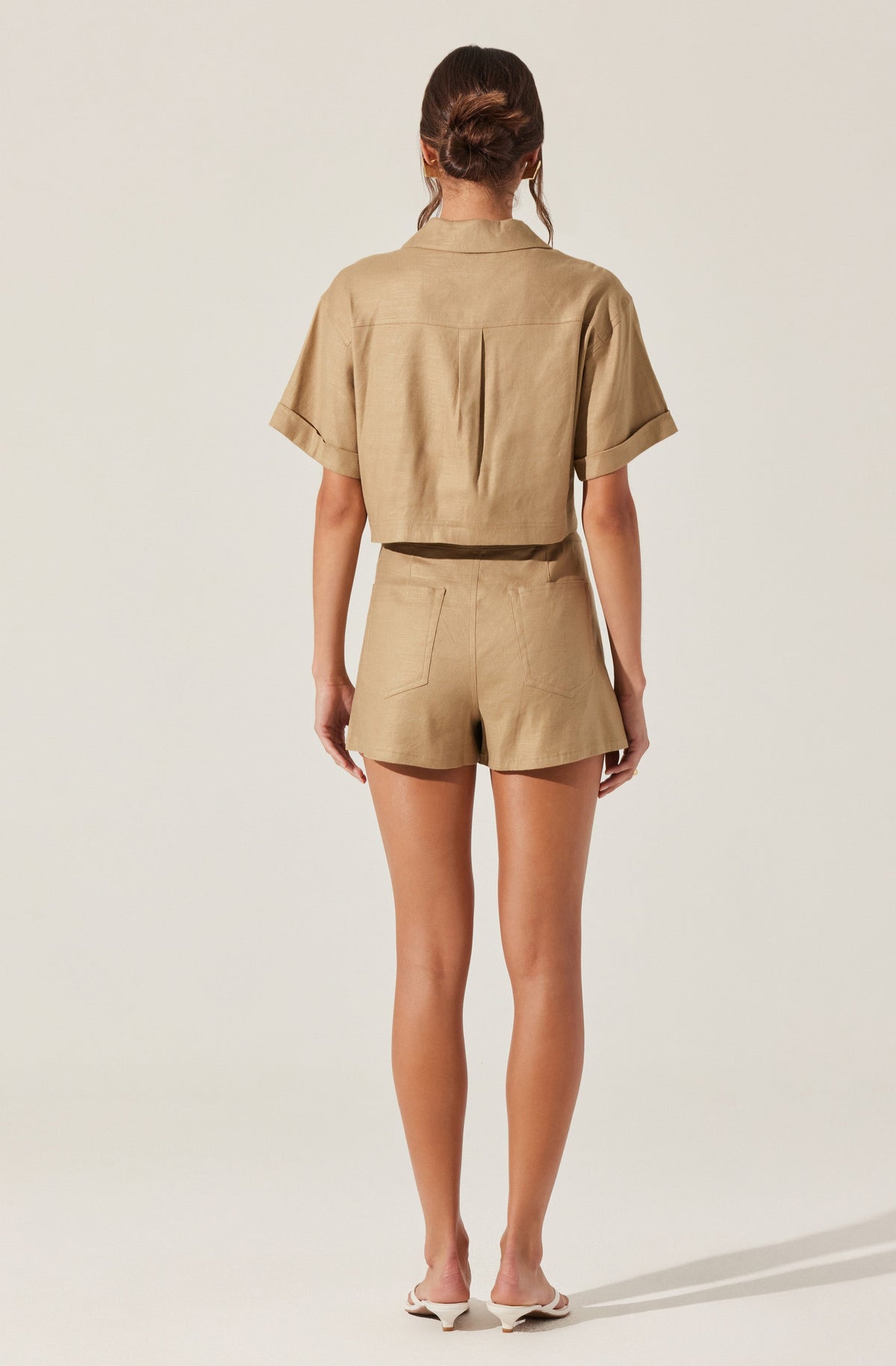Deborah Linen Blend Safari Top