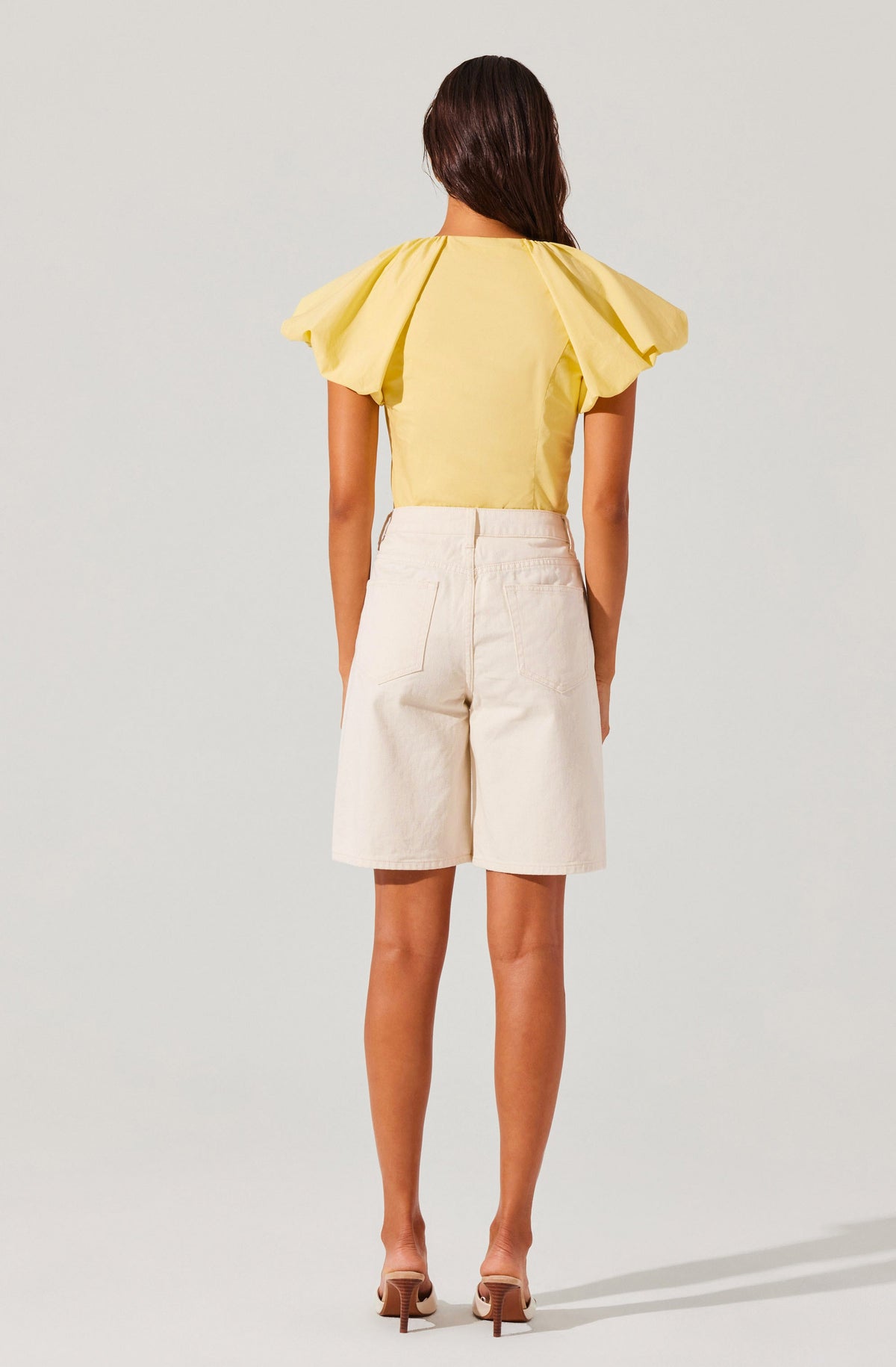 Aine Poplin Puff Sleeve Top