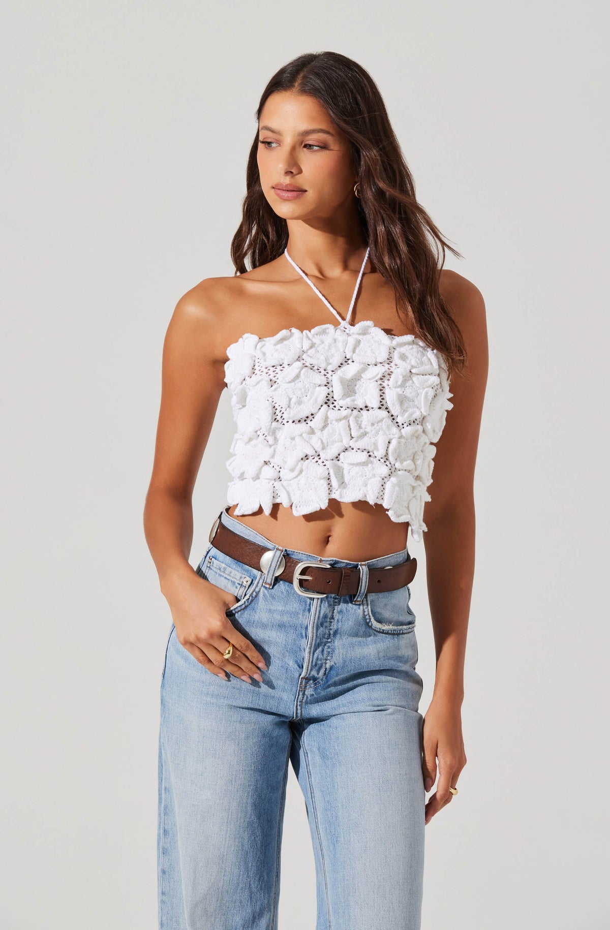 Primula Crochet 3D Floral Top