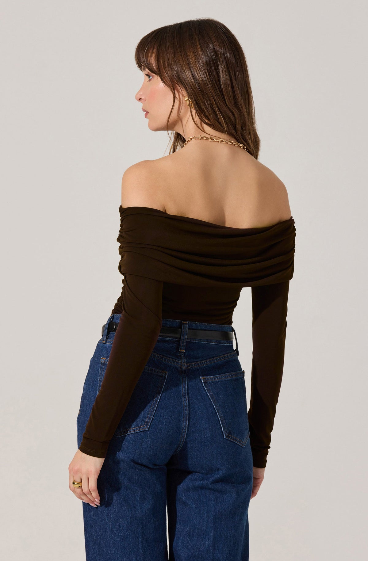Datia Ruched Off-Shoulder Top