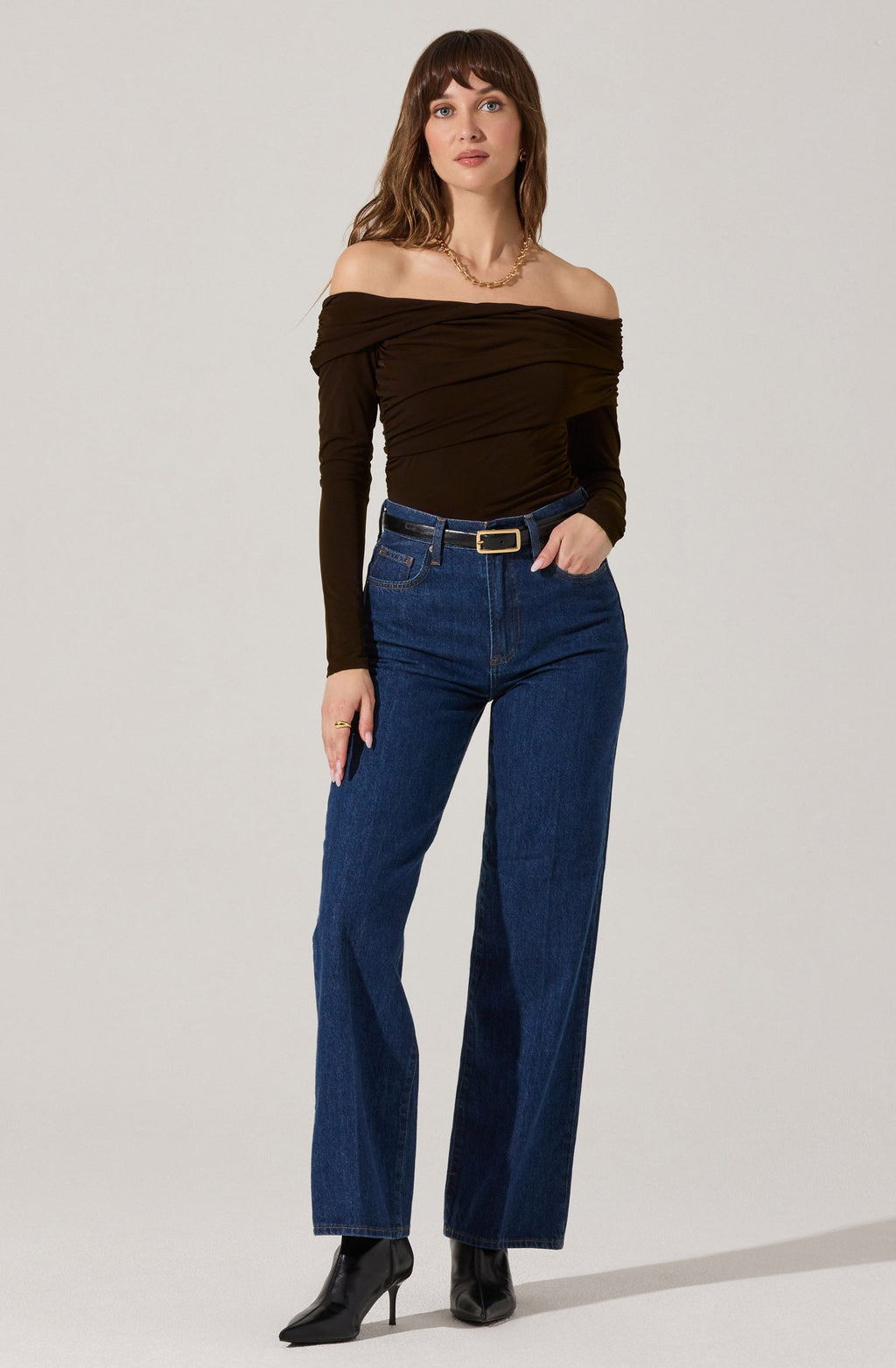 Datia Ruched Off-Shoulder Top