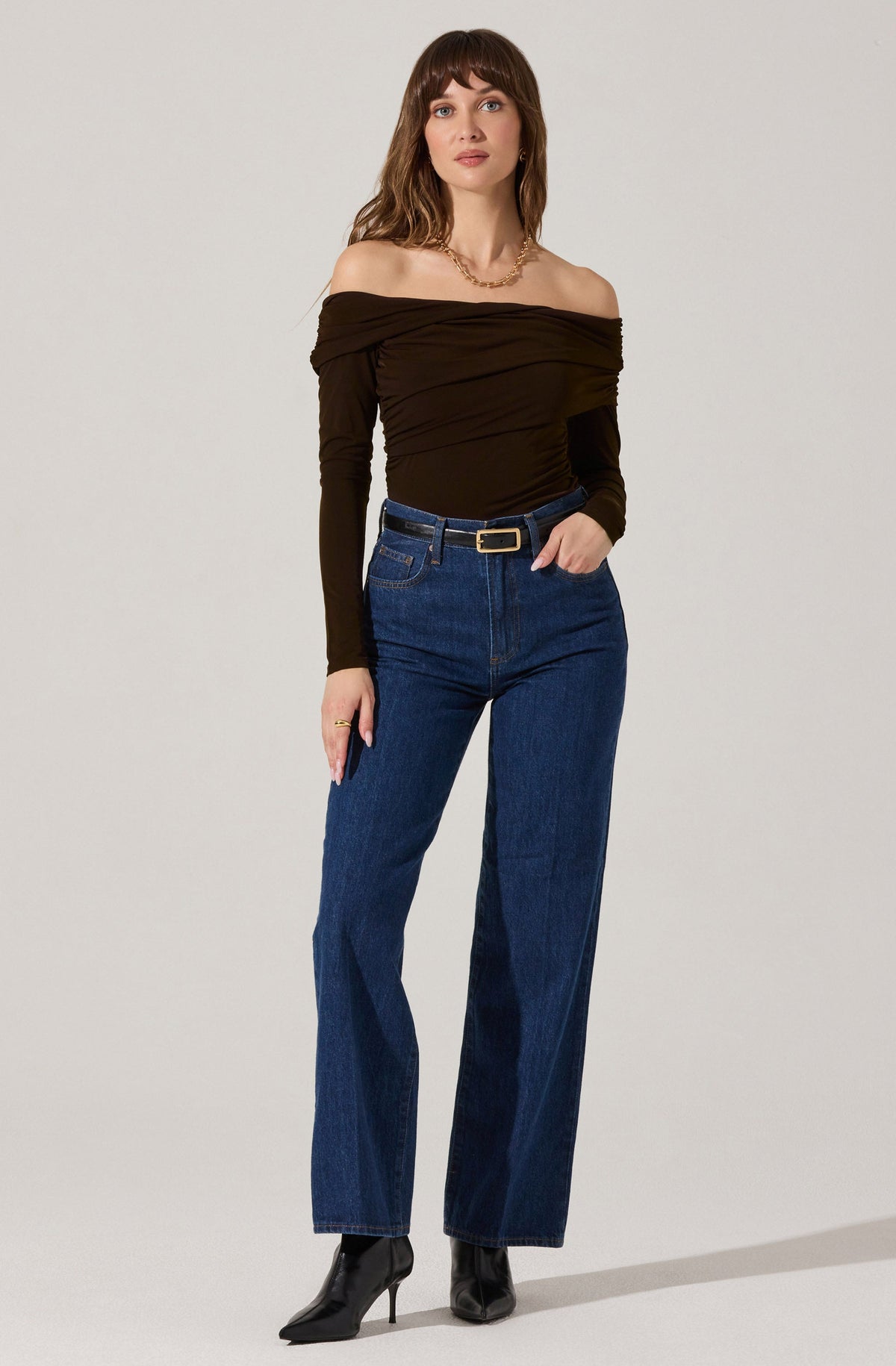 Datia Ruched Off-Shoulder Top
