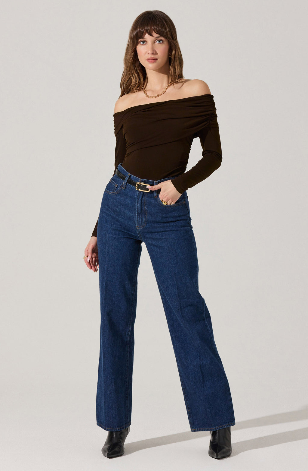 Datia Ruched Off-Shoulder Top
