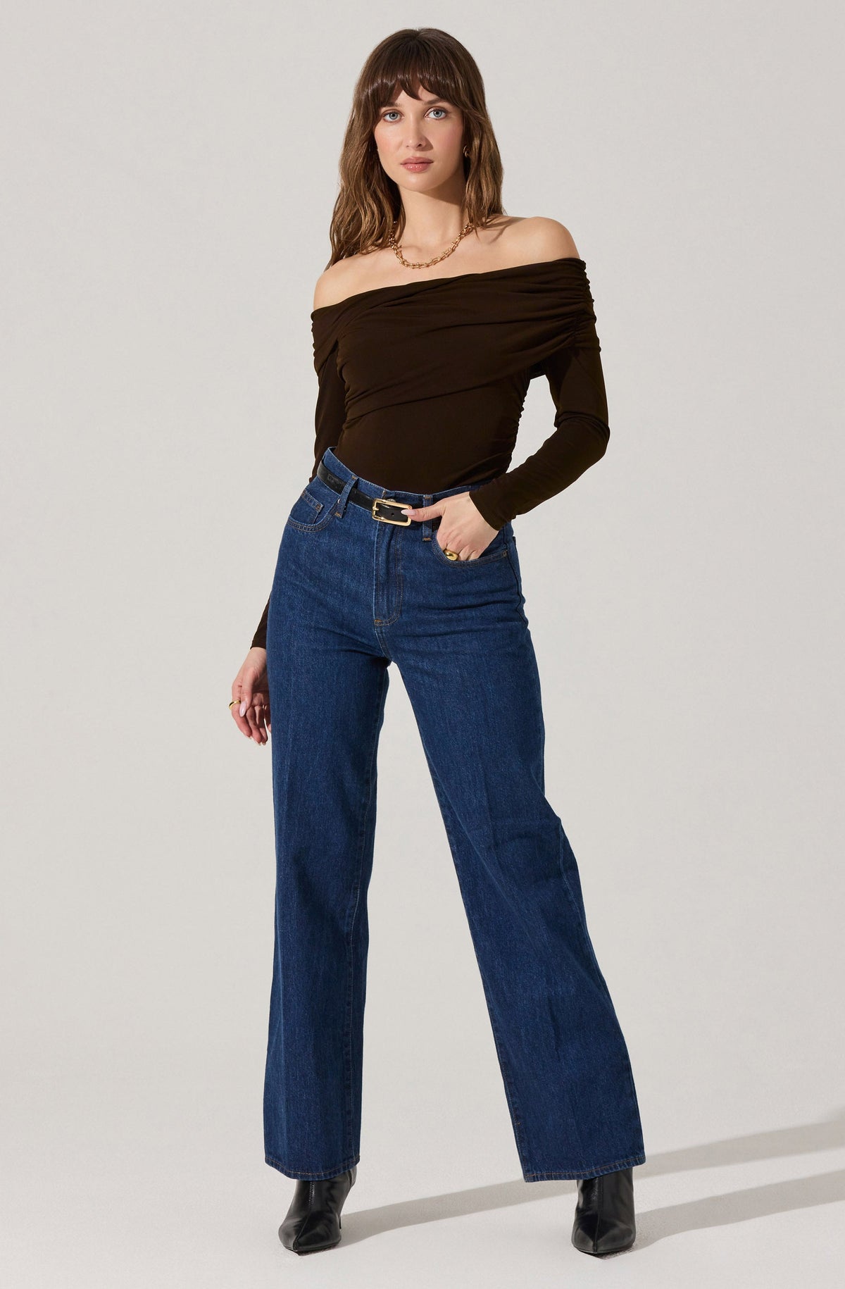 Datia Ruched Off-Shoulder Top