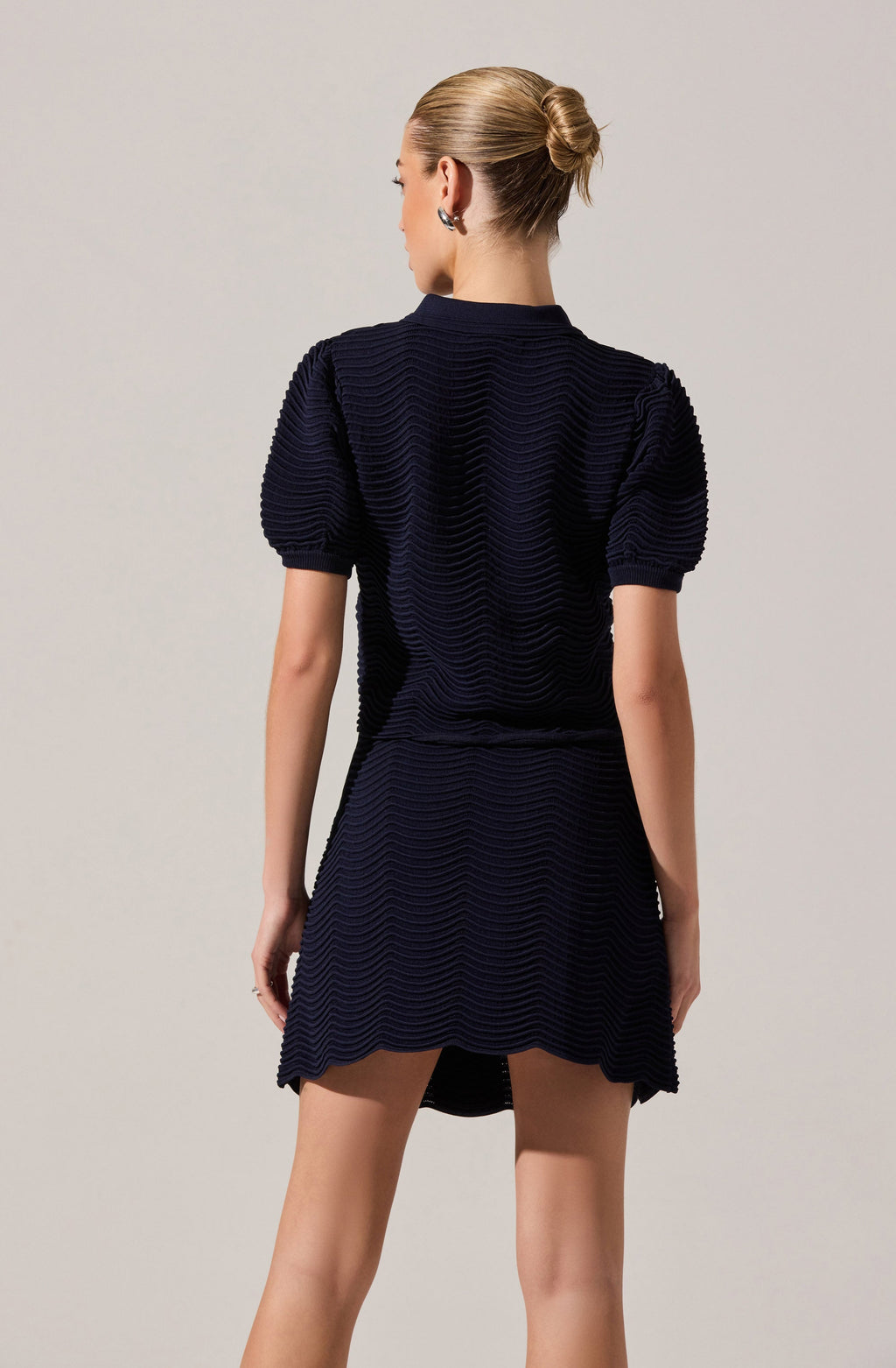 Perrine Scalloped Short Sleeve Cardigan