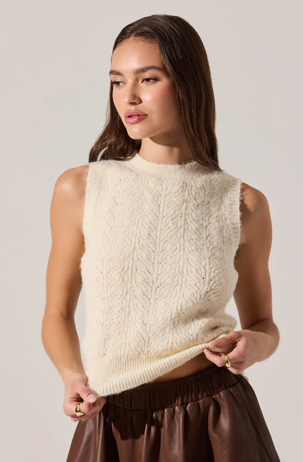 Pernille Cable Knit Sweater Tank