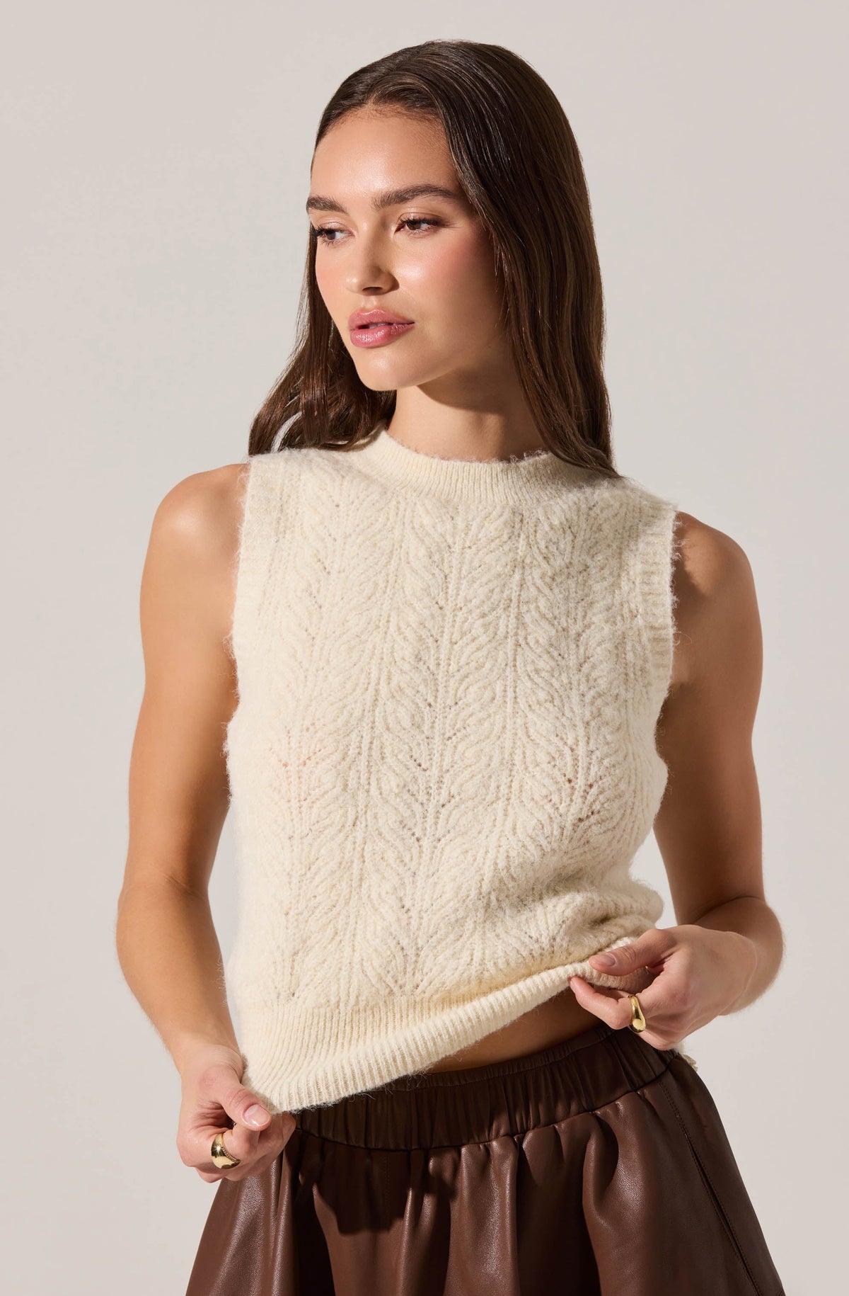 Pernille Cable Knit Sweater Tank