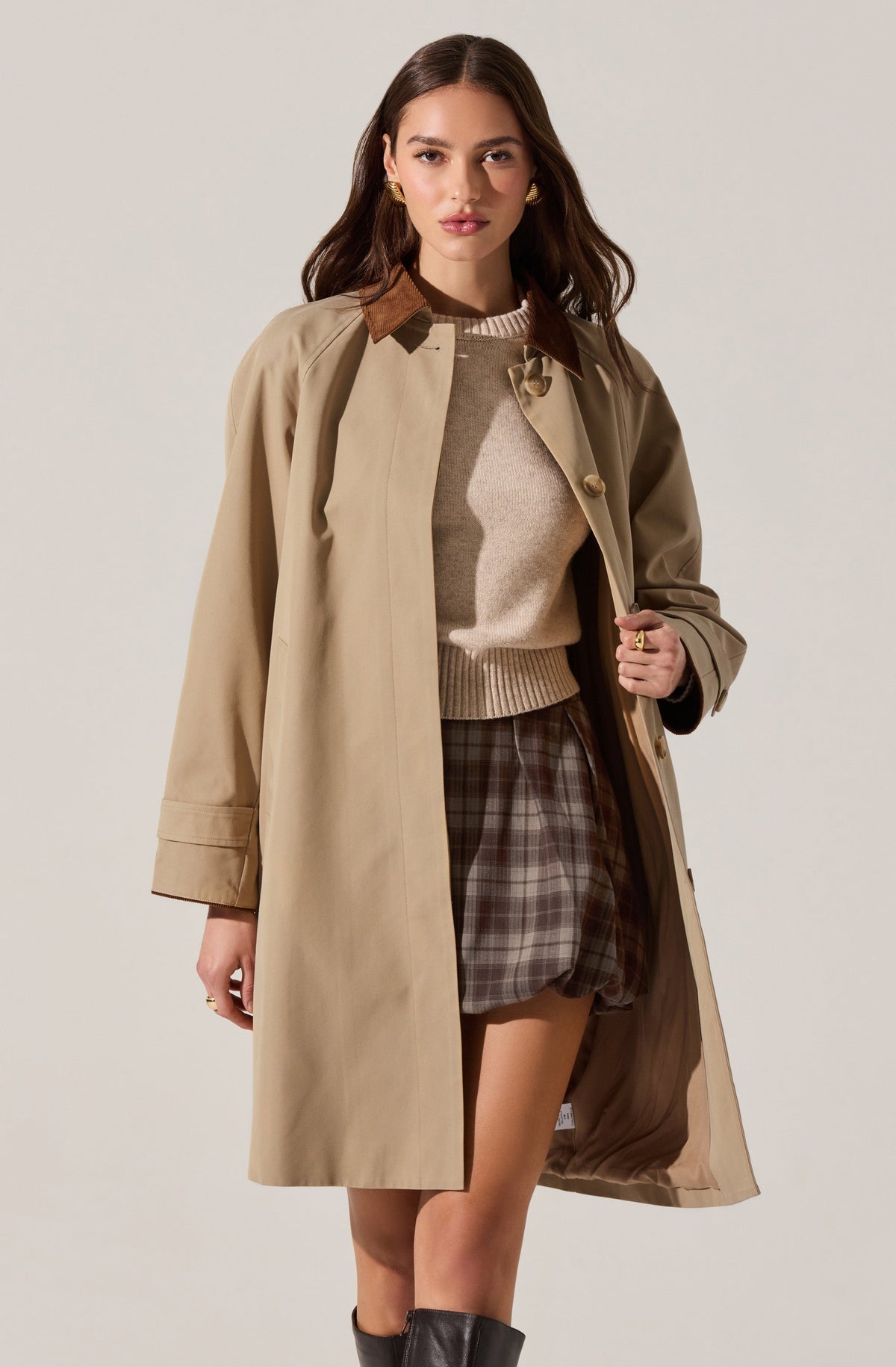 Raiden Contrast Trench Coat