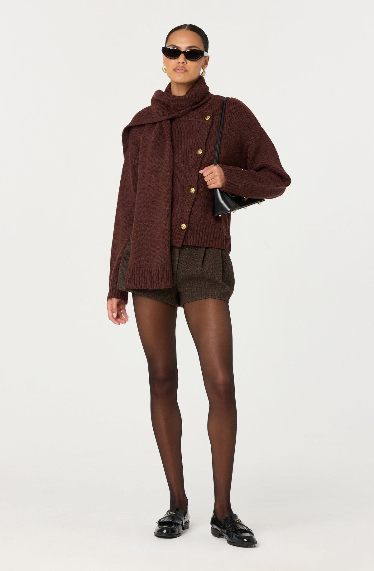Jackeline Asymmetrical Scarf Cardigan