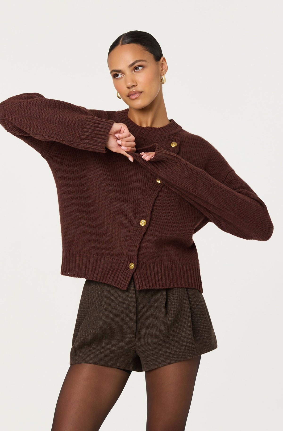 Jackeline Asymmetrical Scarf Cardigan
