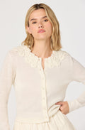 Meadow Floral Appliqué Collar Cardigan