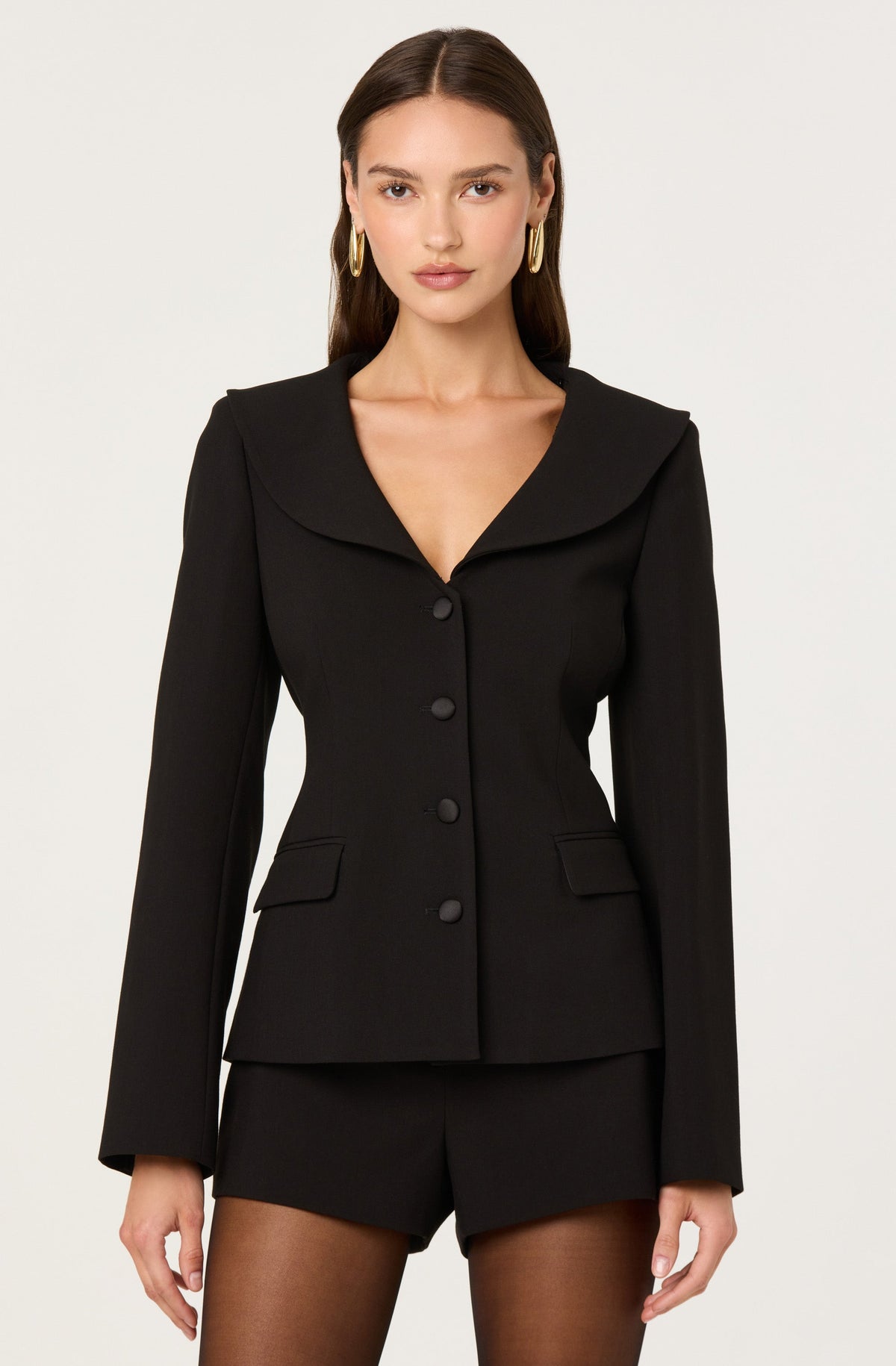 Stefani Faux Fur Trim Jacket