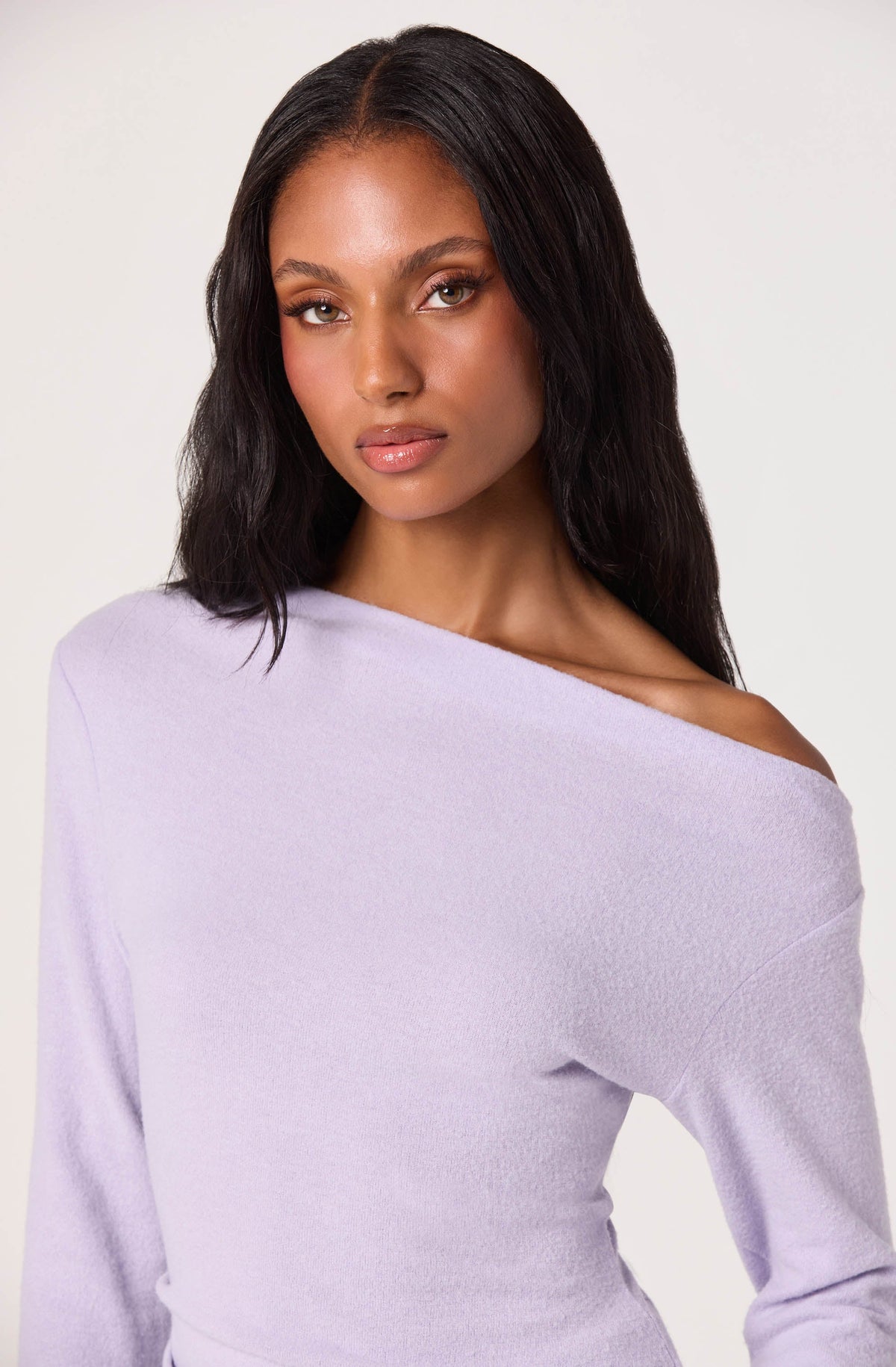 Miah Asymmetric One-Shoulder Knit Top