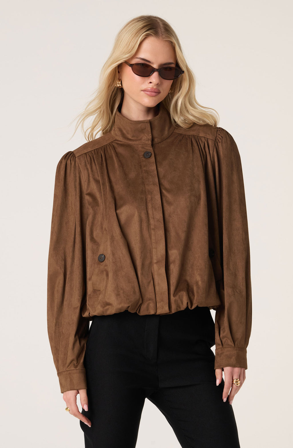 Estero Faux Suede Bomber Jacket