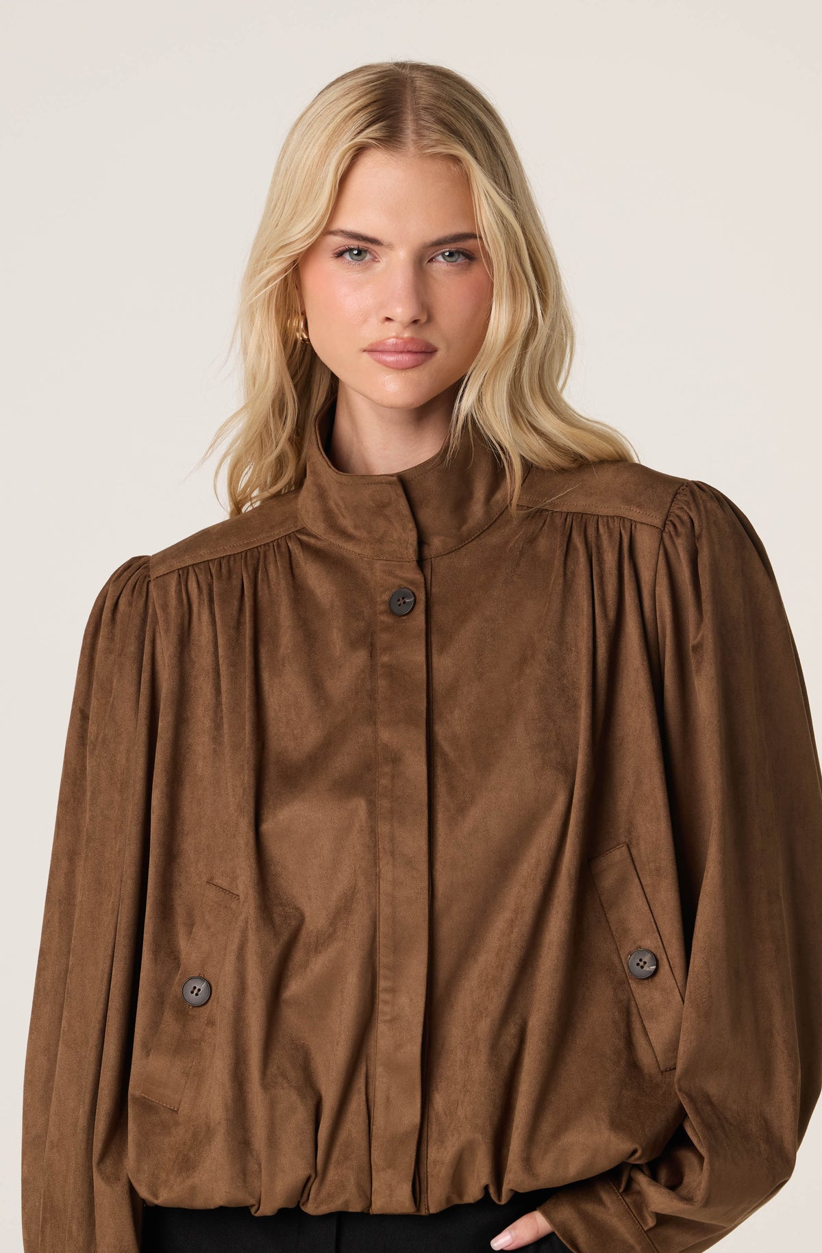 Estero Faux Suede Bomber Jacket