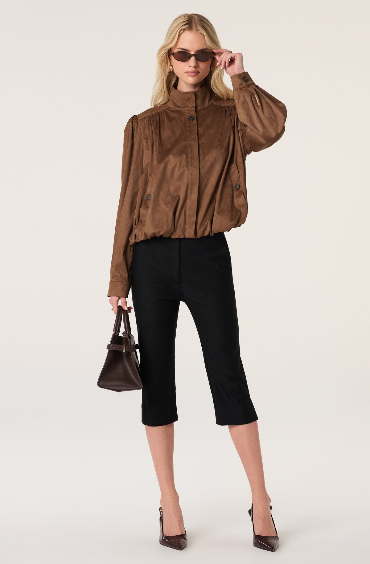 Estero Faux Suede Bomber Jacket