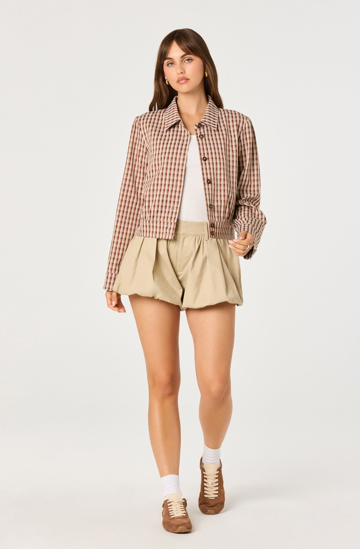 Jesse Plaid Cropped Jacket